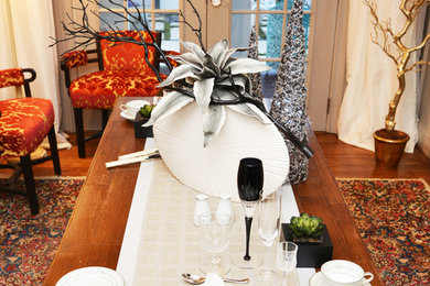 Inspiration for a mid-sized timeless dining room remodel in Houston