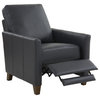 Penny Midnight Blue Faux Leather Modern Recliner
