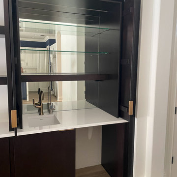 Great Room Built In Wall Unit with Hidden Wet Bar