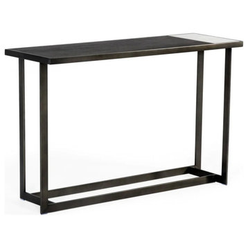 Argen Modern Ceramic and Gray Walnut Console Table