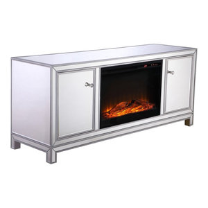 60 Mirrored Tv Stand Transitional Entertainment Centers And Tv Stands By Elegant Furniture Lighting
