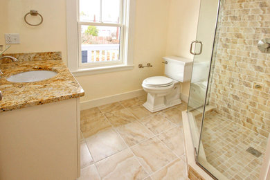 Bathroom - coastal bathroom idea in Boston