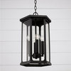 Capital Lighting Walton 4-Light Outdoor Hanging-Lantern 946642BK, Black