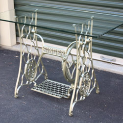 Vintage Table-Converted from 1915 Singer Frame - Side Tables And End Tables