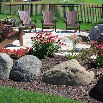 Flagstone Patio & Backyard Fire
