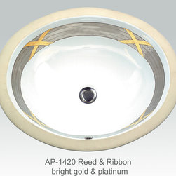 Hand Painted Undermounts by Atlantis Porcelain - Bathroom Sinks