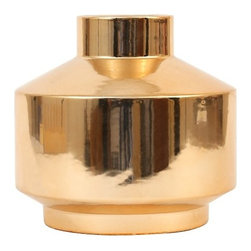 Bloomingville Round Ceramic Gold Vase - Products