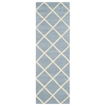Safavieh Chatham Collection CHT720 Rug, Blue/Ivory, 2'3"x7'