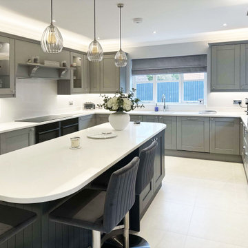 Grey Shaker Kitchen in Papworth Everard