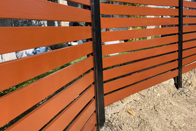 Fence - Wood with Metal Frame