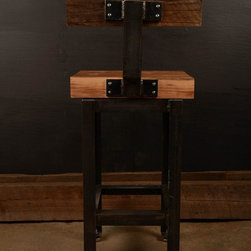 White Oak Stool with Leveling Feet - Dining Chairs