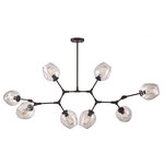 Ravinia Lighting - Quantum Pendant, 8-Light, Black, Clear Glass, 55.75"W (PND-2093 BK 9NG7D) - The Quantum Pendant will beautifully illuminate your space. Finished in antique gold, this pendant will complement the look of any decor.