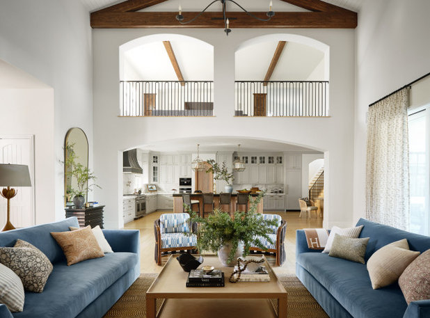 Transitional Living Room by Lauren Evans Interiors, LLC