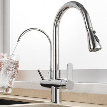 From $133.99 Modern Water Filter Kitchen Faucet Pull Out Kitchen Faucet in Polis