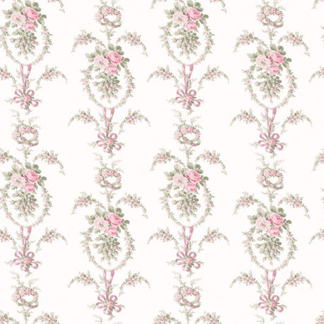 Rose Cheeks Party Pink Floral Cluster Wallpaper Bolt