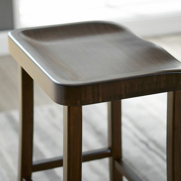 Tulip Counter Height Stool, Black Walnut