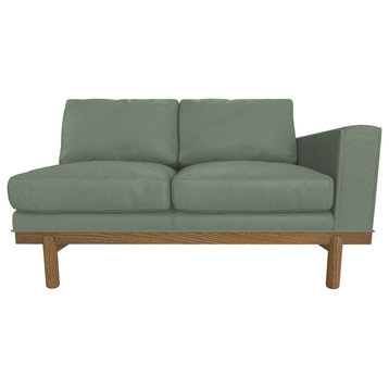Cantor Right Arm Leather Sofa, Finish: Fawn, Leather: Juniper