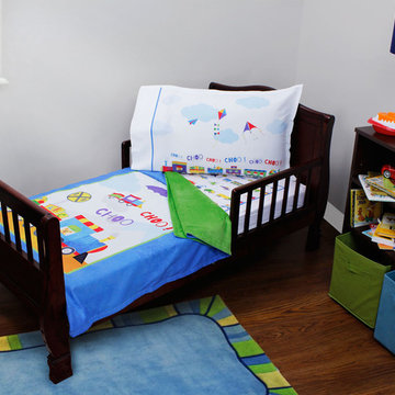 Toy Trains Toddler Bedding Set