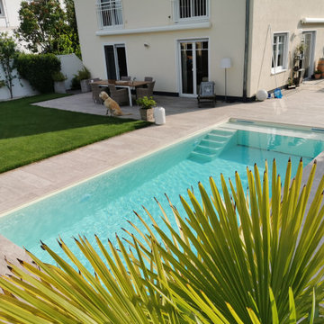 Beton- Folienbecken 7,00 x 3,00 x 1,50 m in sand