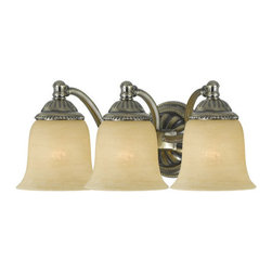 Crystorama Chesapeake Collection 3 Light Bath Sconce - Bathroom Vanity Lighting