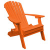 Poly Folding and Reclining Adirondack Chair, Orange
