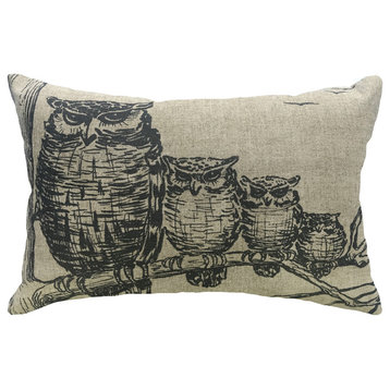 Owl Linen Pillow