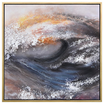 Tornado Abstract Textured Metallic Hand Painted Wall Art by Martin Edwards
