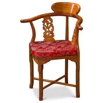 Bird Design Corner Chair, Natural Rose Wood