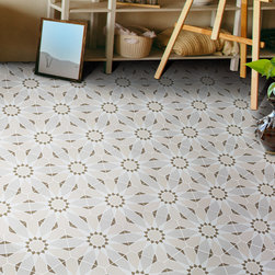 Moroccan Mosaic & Tile House - 8"x9" Menara Handmade Cement Tiles, Set of 12, Pinks/Brown - Wall And Floor Tile