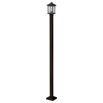 Portland 1 Light Post Light or Accessories, Oil Rubbed Bronze, Clear Seedy