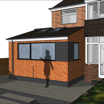 Modern house extension to period home in Handsworth Wood Birmingham