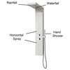 Modern Stainless Steel Shower Panel System With Massage Jets and Handheld, 48"