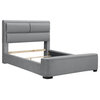Furniture of America Fremont Contemporary Fabric Full Bed with Storage in Gray