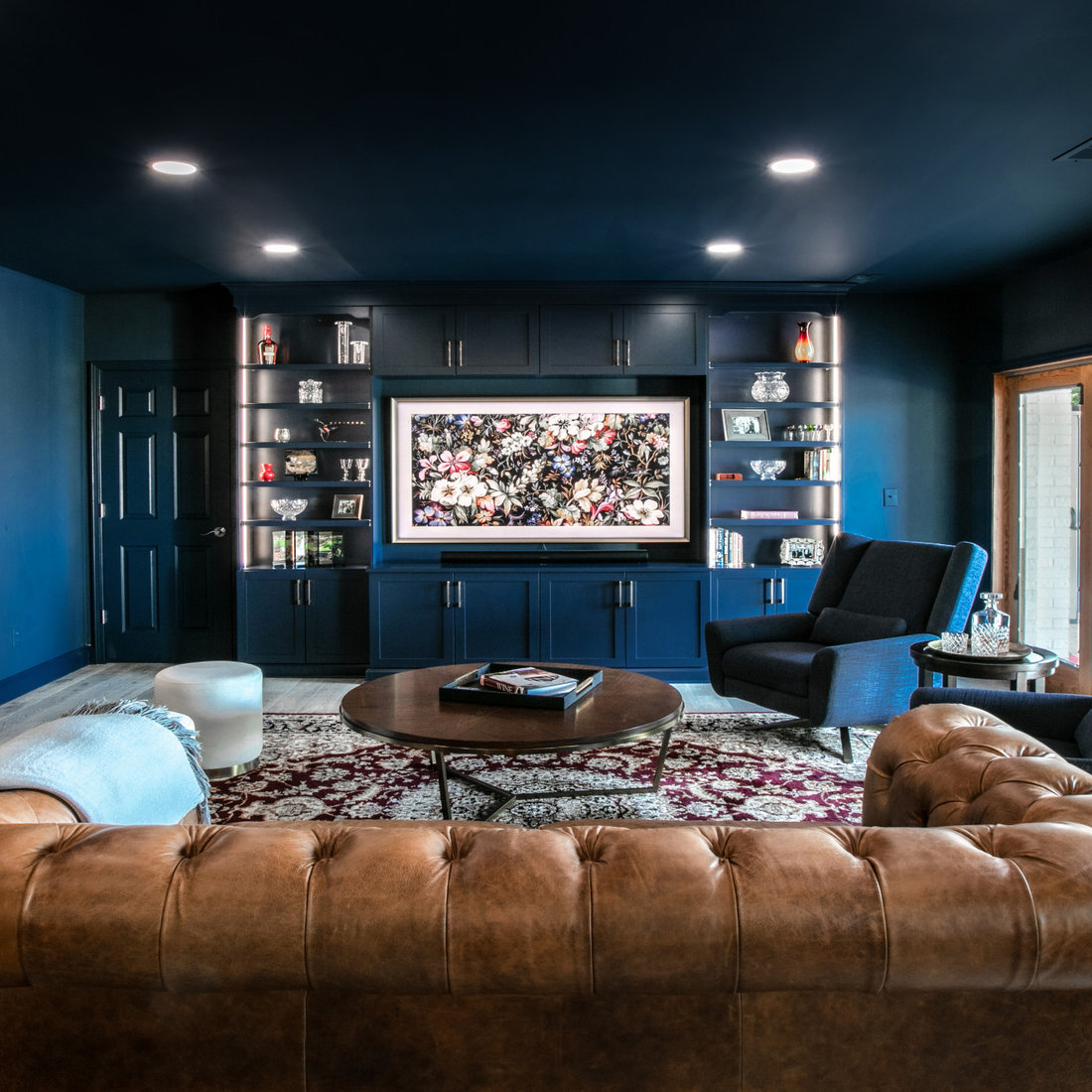 Moody Dramatic Basement Remodel