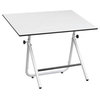 Adjustable Angle & Height Easy Fold Table (36 in. W x 48 in. W x 30.5 in. H - Bl
