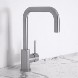 Flow Brushed Stainless Single Lever Kitchen Mixer Tap - Kitchen Taps