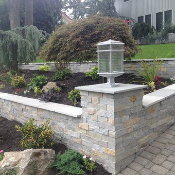 Sloped Driveway & Garden Retaining Walls