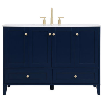 Elegant VF18048BL 48"Single Bathroom Vanity, Blue