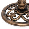 35" Tall Outdoor 3-Tiered Pedestal Water Fountain and Birdbath, Bronze