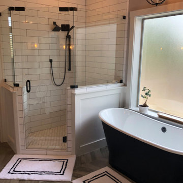 Master Bath Remodel with Black Accents