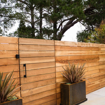 Estate garden with contemporary features