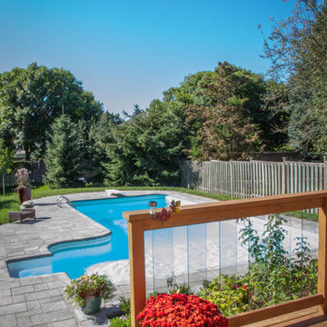 Backyard landscaping in Thornhill