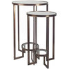 Accent Tables RENSHAW Round Top Set 2 Glass