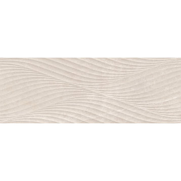 Nature Sand Decor Wall Rectified White Body Porcelain  13"x36"