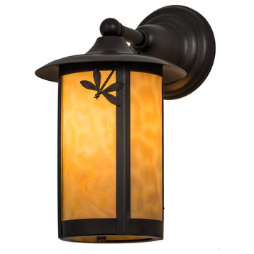 8 Wide Fulton Dragonfly Solid Mount Wall Sconce