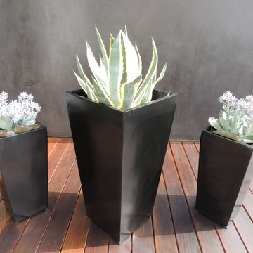 Root and Stock | Windsor Tall Square Planter - Black