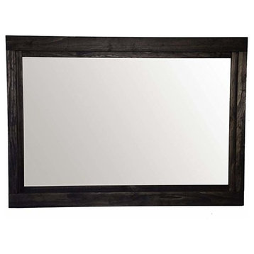 Farmhouse Style Vanity Mirror, Ebony, 36"w X 30"h