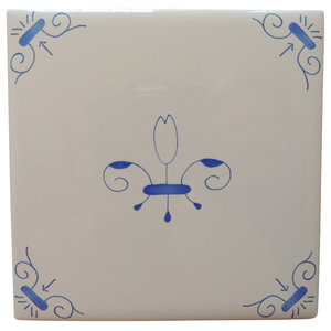 Delft Style oxen Corner in blue and Yellow Kitchen bath Shower tiles 