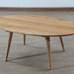 Magnus Oval Coffee Table - Solid Oak - 120x65x45cm - Coffee Tables
