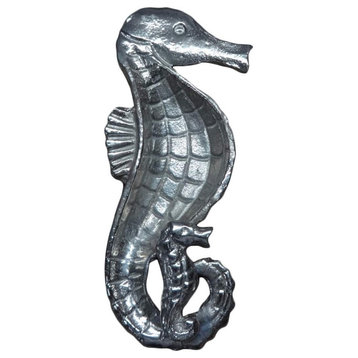 Seahorse with Baby Shaped Serving Dish Aluminum 8 Inches